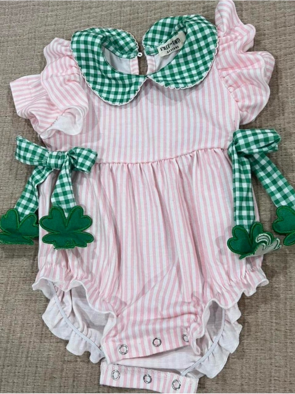 12 mo girl Shamrock romper